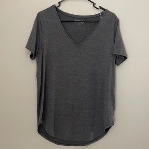 Mudd Grey V Neck Short Sleeve Tee Top Size XL